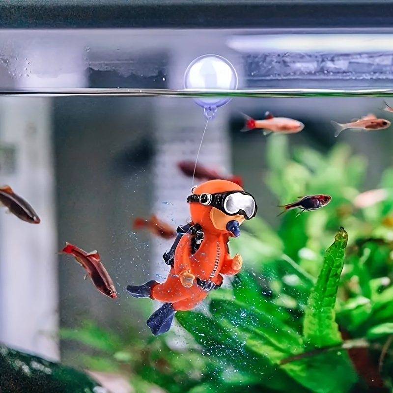 2pcs Cute Little Diver Aquarium Decoration Fish Tank Accessories Decoration  - Pet Supplies - Temu