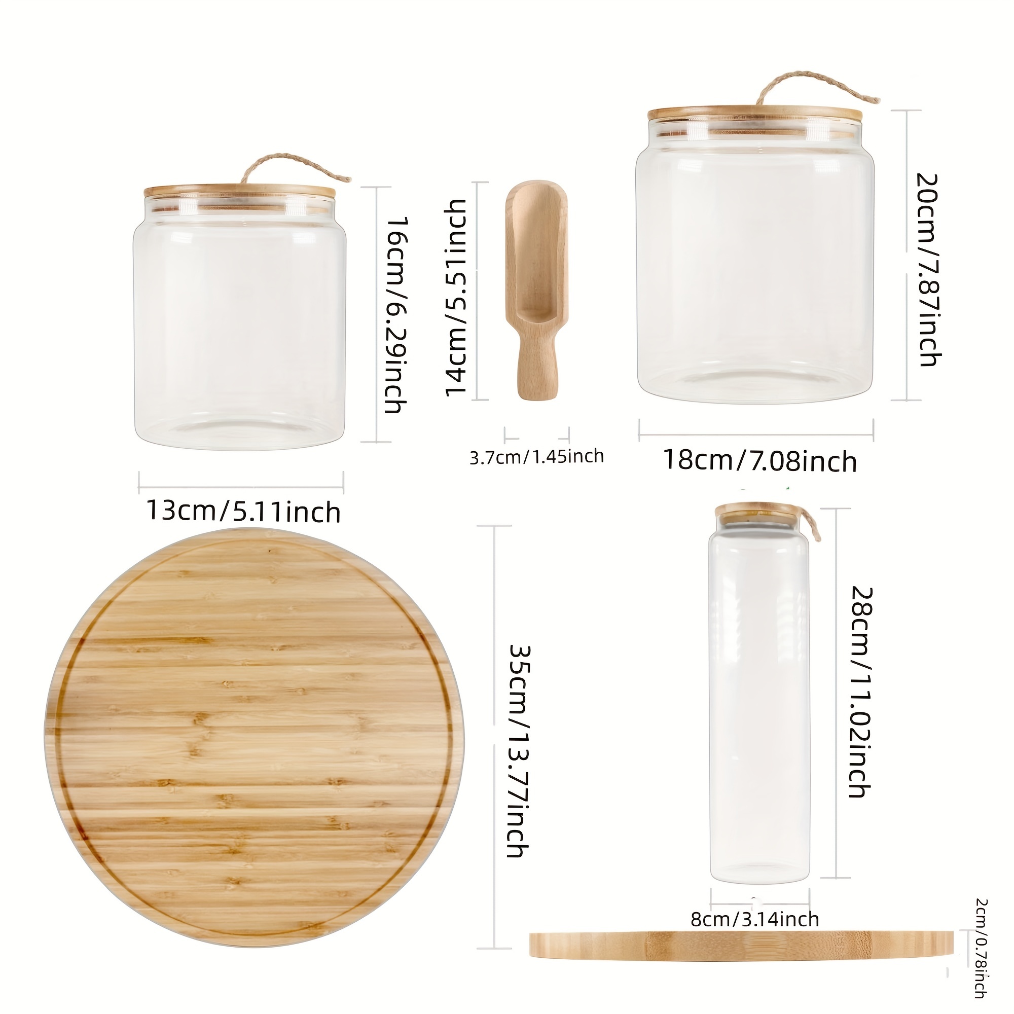 Large Pack - Bamboo Lids, Glass Storage Jars – Bamboo Ware