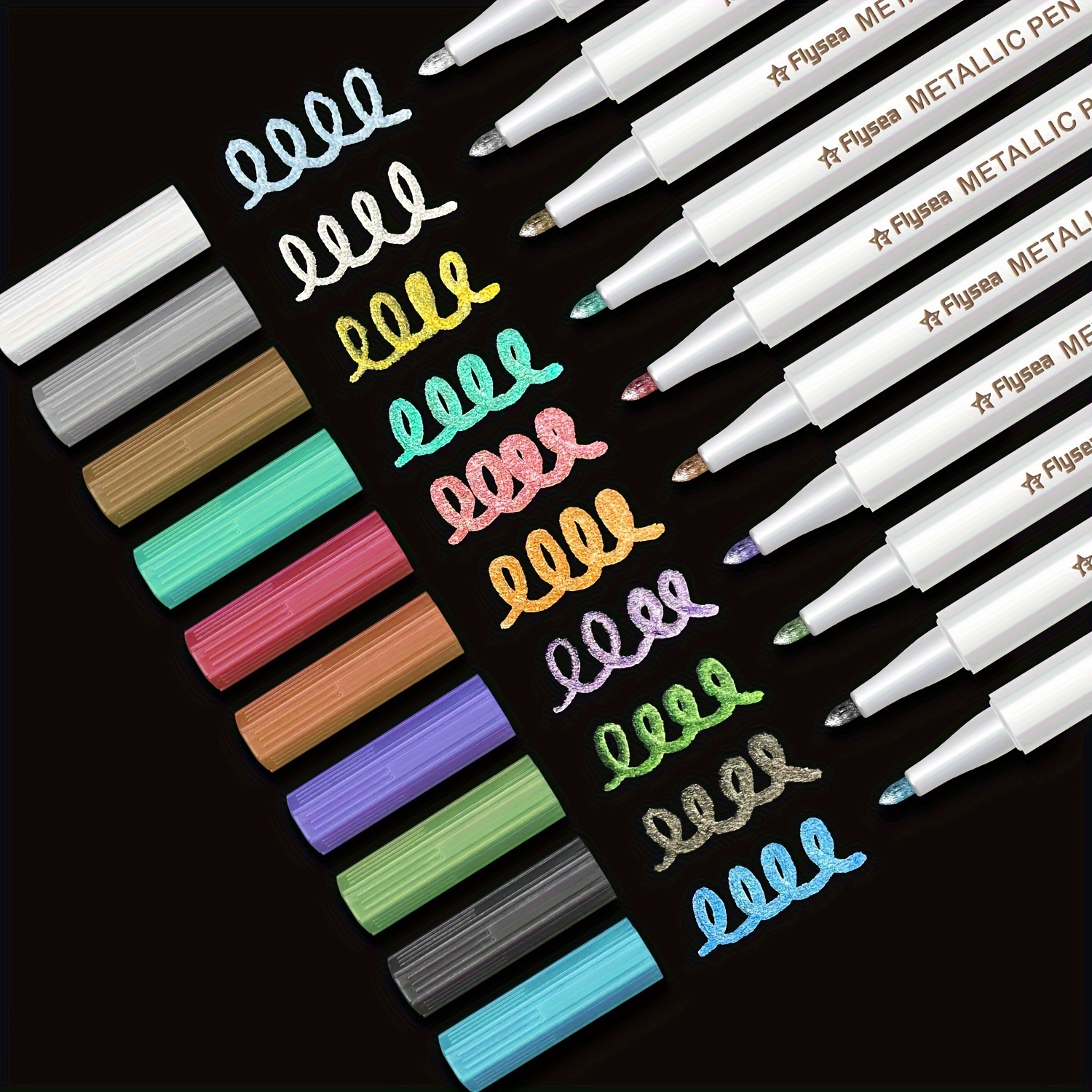 Buy Clearance Set of 10, Metallic Markers Paints Pens, Fine Point Metallic  Marker Pens for Black Paper, Glass, Rock Painting, Card Making (Multicolor)  Online at desertcartKUWAIT