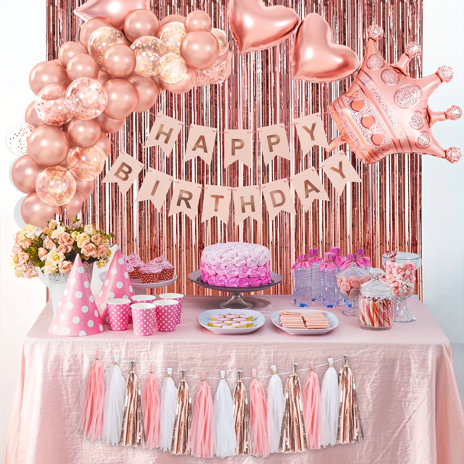 Decorazioni per feste da pigiama party per ragazze Donne Adolescenti Adulti  Kit ghirlanda di palloncini rosa caldo Forniture per feste termali Sfondo  di pigiama party Palloncini : : Casa e cucina
