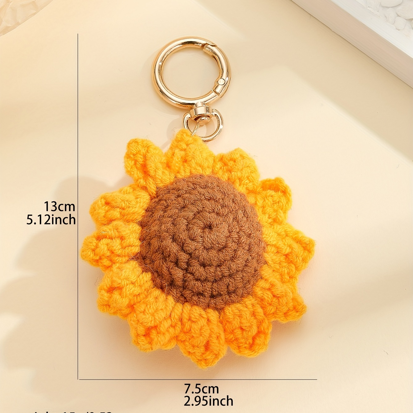 Sunflower Keychain Crochet Pattern