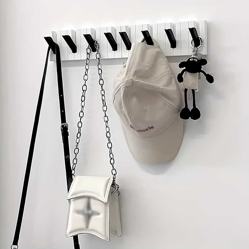 Creative Piano key Design Row Hook Wall Mounted Hanging Rack - Temu