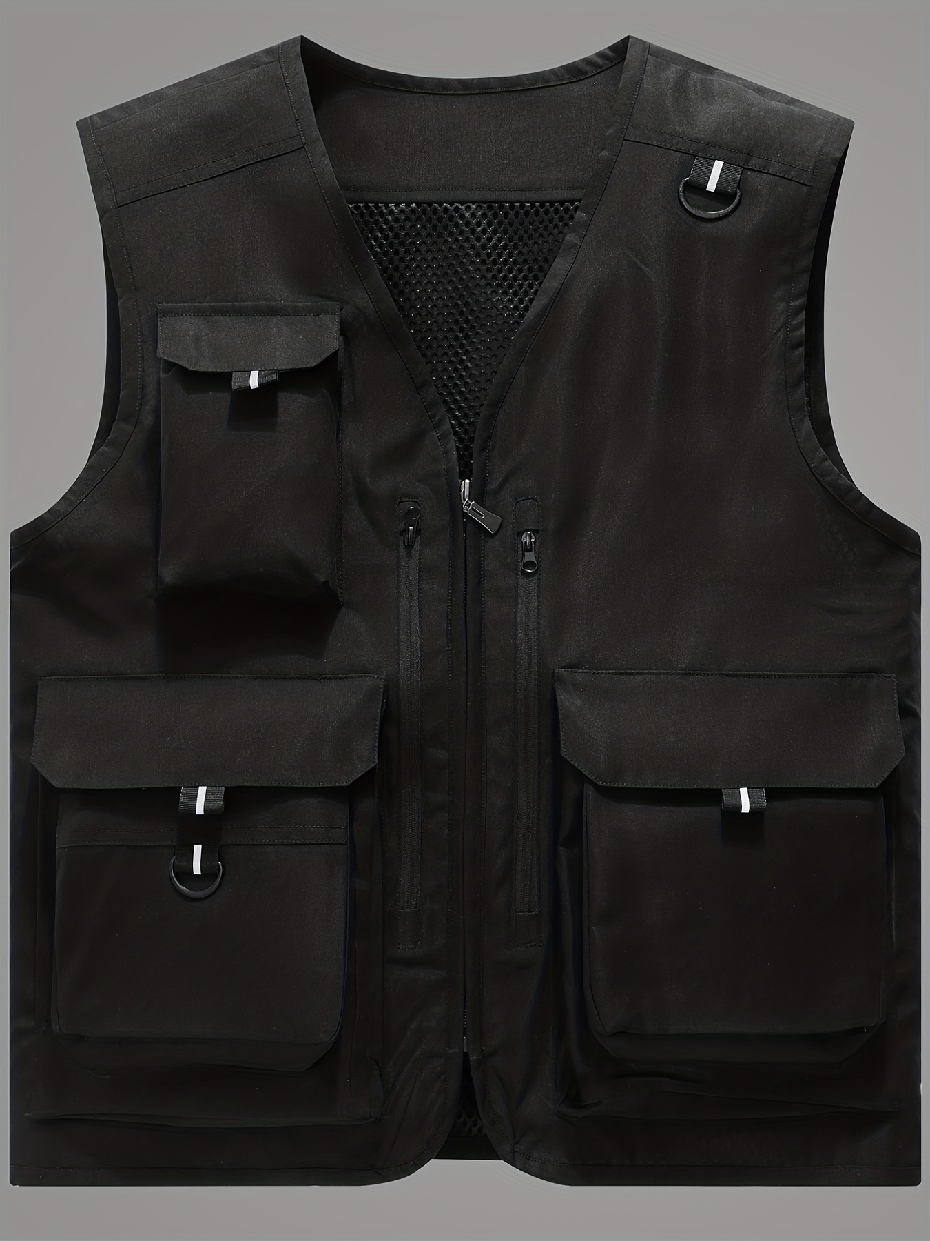 Men's Summer Outdoor Vest: Breathable Mesh Multi Pockets Zip - Temu Germany