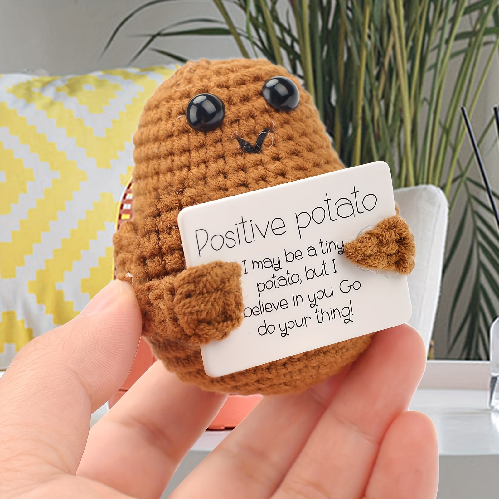 Positive Energy Potato Pocket Hug Gift Cute Wool Creative - Temu