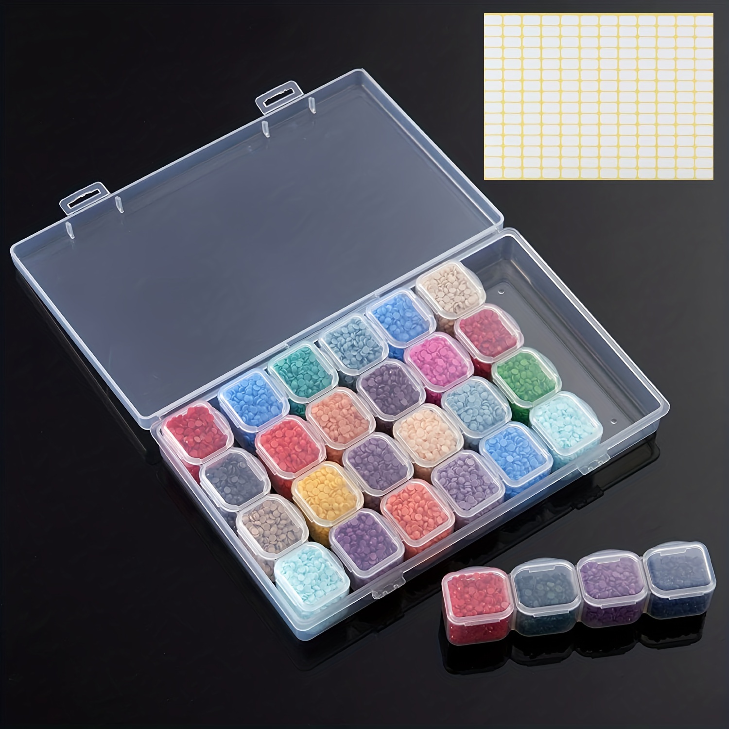 Mr. Pen- Diamond Painting Storage Containers, 28 Grids, 2 Pack, Bead  Storage Containers with 160pcs Label Stickers, Diamond Art Storage  Containers