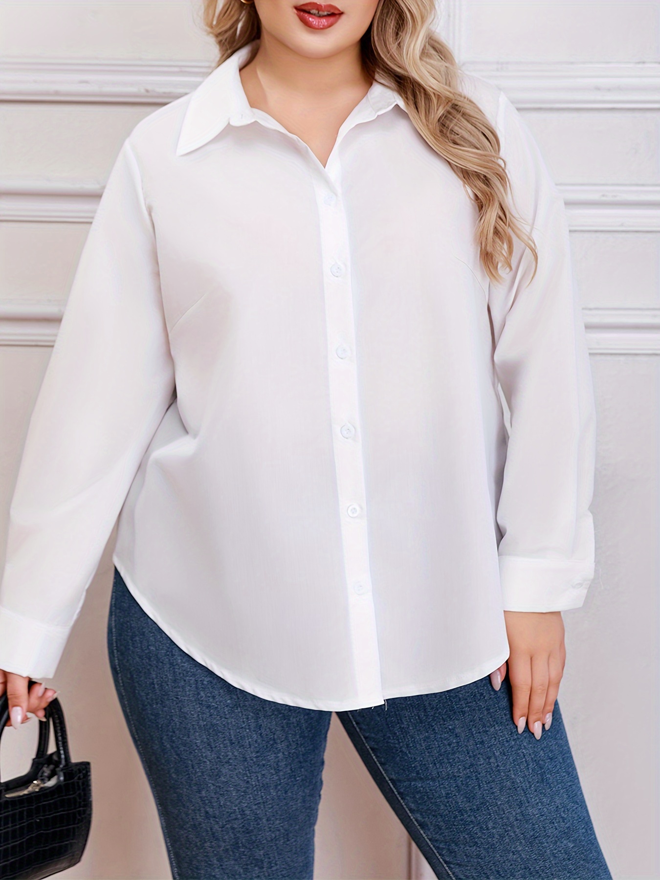 MNRIUOCII Camicia Donna Estate Casuale Camicette Casual da Donna con Scollo  A V, Maniche Lunghe, Arrotolate, Camicette Larghe E Semplici Camicie Donne  Particolari per Taglie Forti 