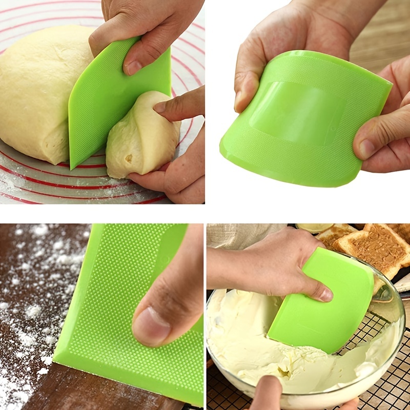 1pc Multifunctional Dough Scraper - Perfect for Cutting Flour, Cream Cakes,  and More - PE Plastic Arch Cutter - Essential Baking Supplies