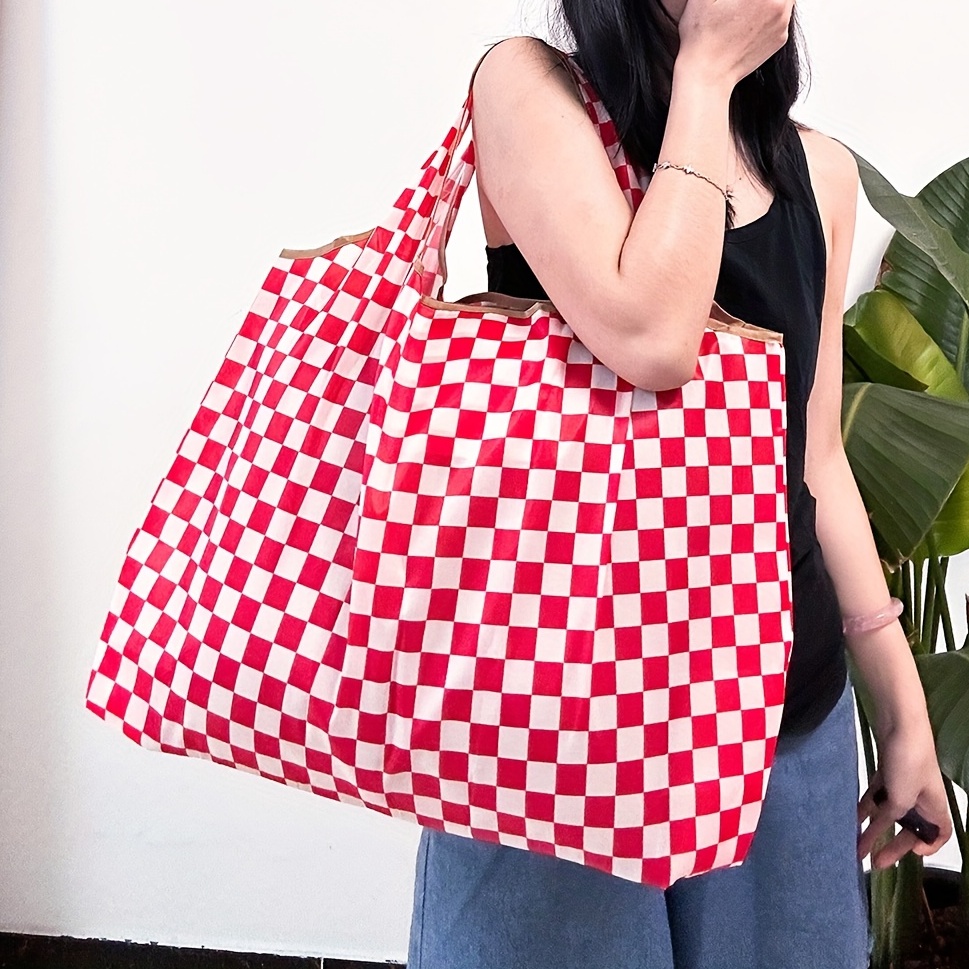 All Over Plaid Pattern Shoulder Bag, Versatile Storage Bag