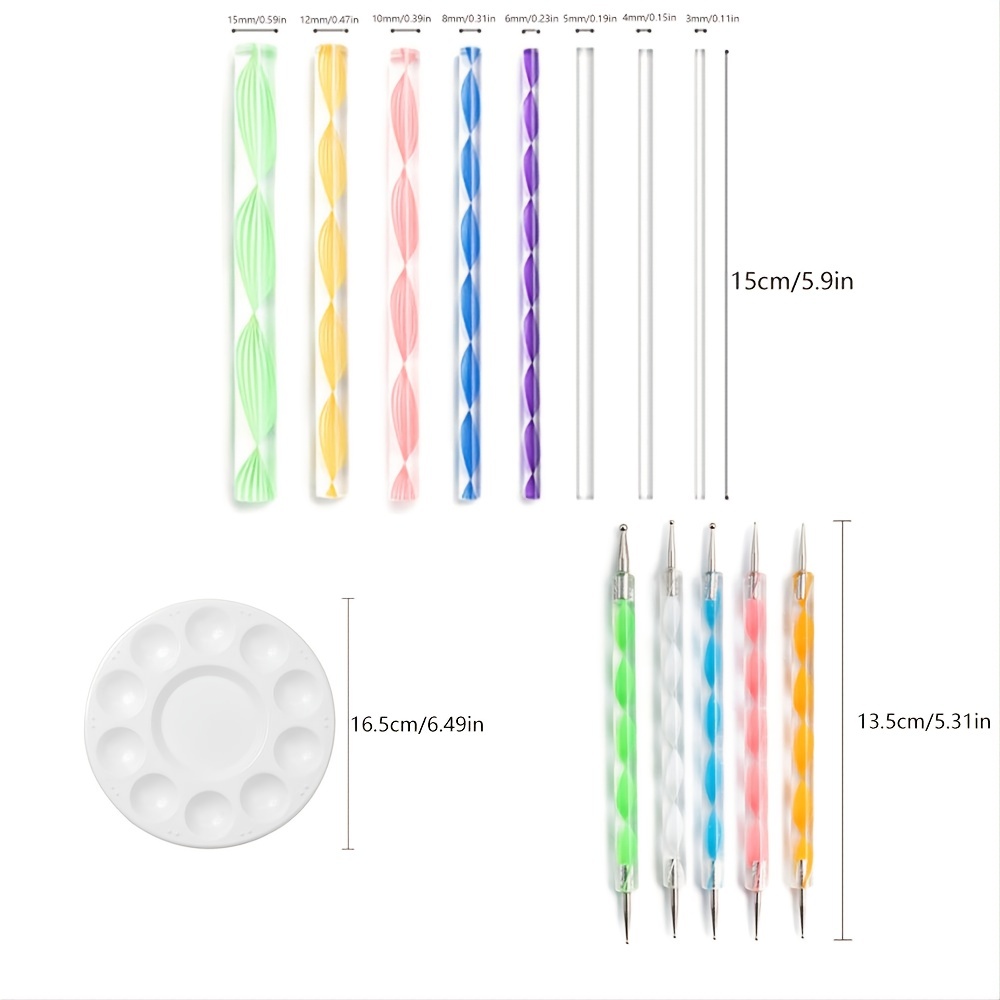 Sculpture Tool Pottery Clay Mandala Dotting Stencils Rocks Template Rods  Ball Stylus Craft Stamp Tools for