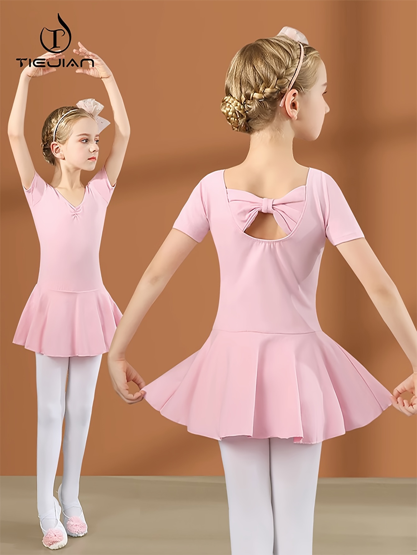 Kids Sleeveless Dancing Leotard Open Back Ballet Dress - Temu