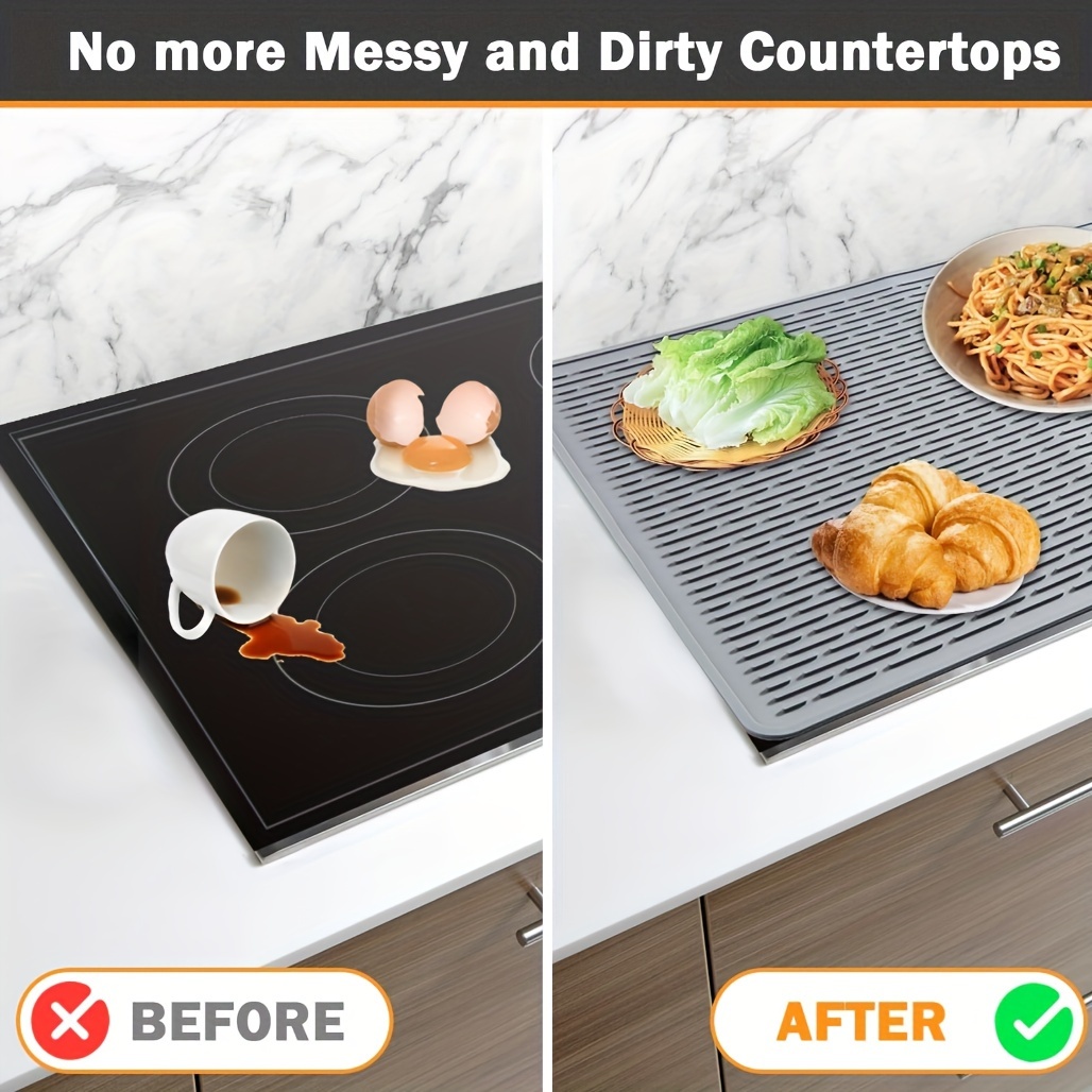 Silicone Stove Top Covers For Electric Stove, Stovetop Cover, Stove Mat  Protector, Extra-large Silicone Dish Drying Mat, Xl For Kitchen, Glass Top  Stove Cover, Heat Resistant Mat - Temu Germany