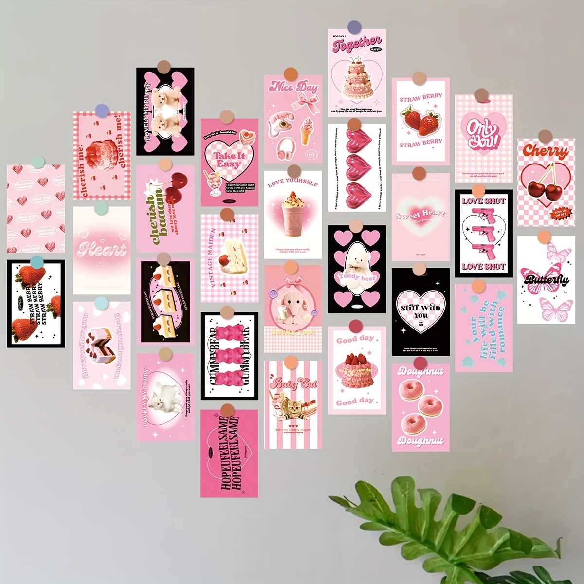 Wall Art Collage Kit Aesthetic Pictures Cute Bedroom - Temu