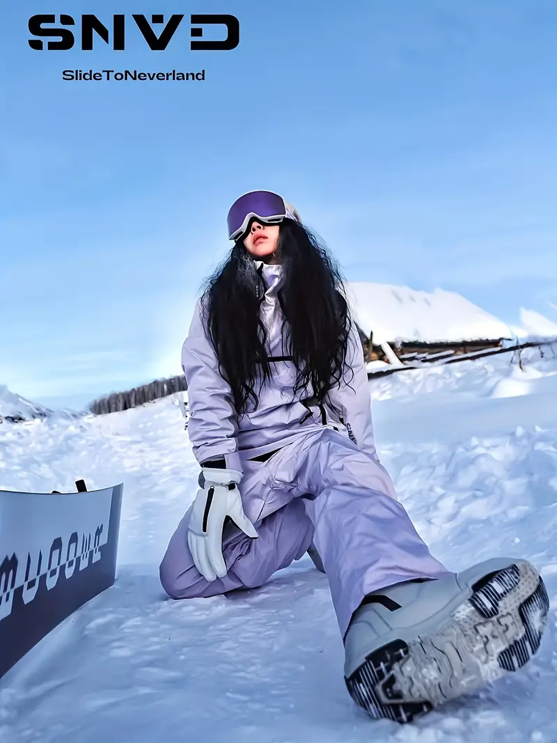 Women's Wear resistance Winter Ski Pants Color Block Slant - Temu