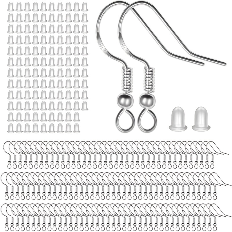 Earring Hooks 50 PCS/25 Pairs, Stainless Steel Golden Ear Wires Fish Hooks,  Hypo-allergenic Jewelry Findings Parts for DIY Jewelry Making