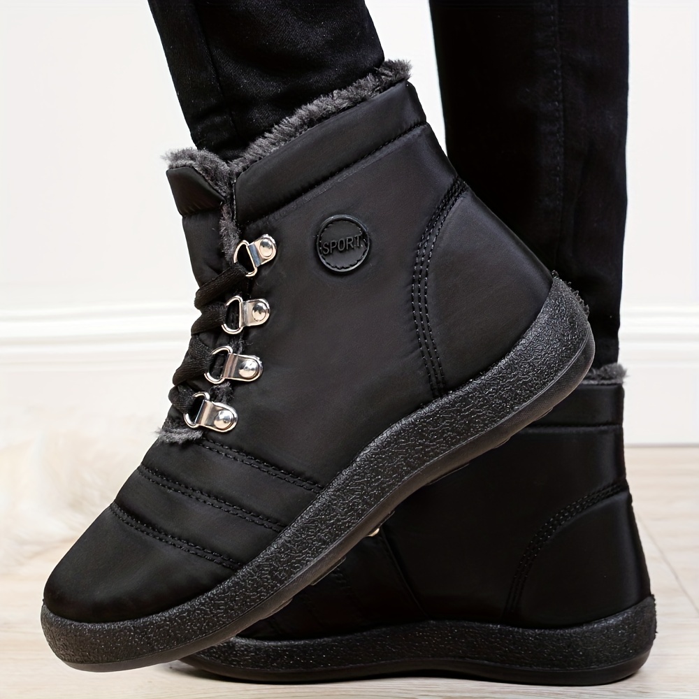 Botas De Invierno Para Mujer Zapatos De Nieve Impermeables Felpa Cálidas  Botines