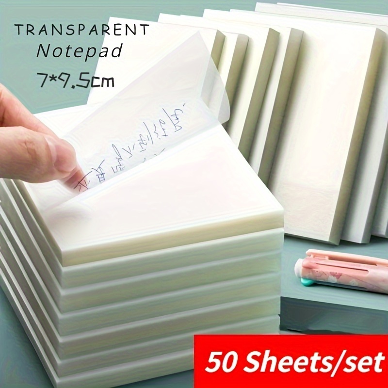 Waterproof Clear Transparent Sticky Notes Perfect Home - Temu