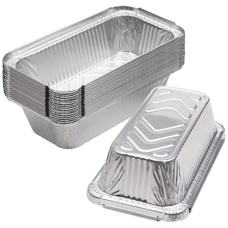 20pcs Aluminum Foil Pans For Bread Loaf Baking Aluminum Foil Loaf Pan For  Baking Cakes Meatloaf Lasagna Disposable Cookware 8x4 Inch 1 5 Lb - Home &  Kitchen - Temu