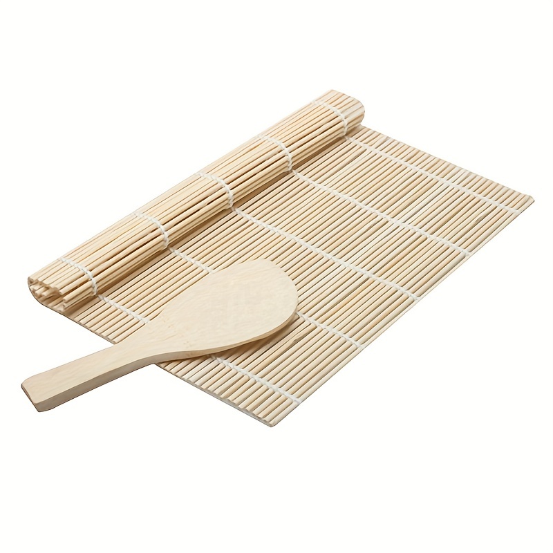 Bamboo Sushi Rolling Mat, Sushi Making Kit, Natural Bamboo Sushi Roller Mat  Rice Paddle Great Helpers For Making Sushi, Sushi Supplies - Temu