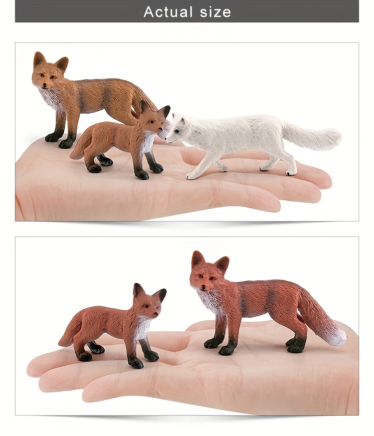 Simulation Static Solid Wild Animal Model Red Fox Little Fox - Temu