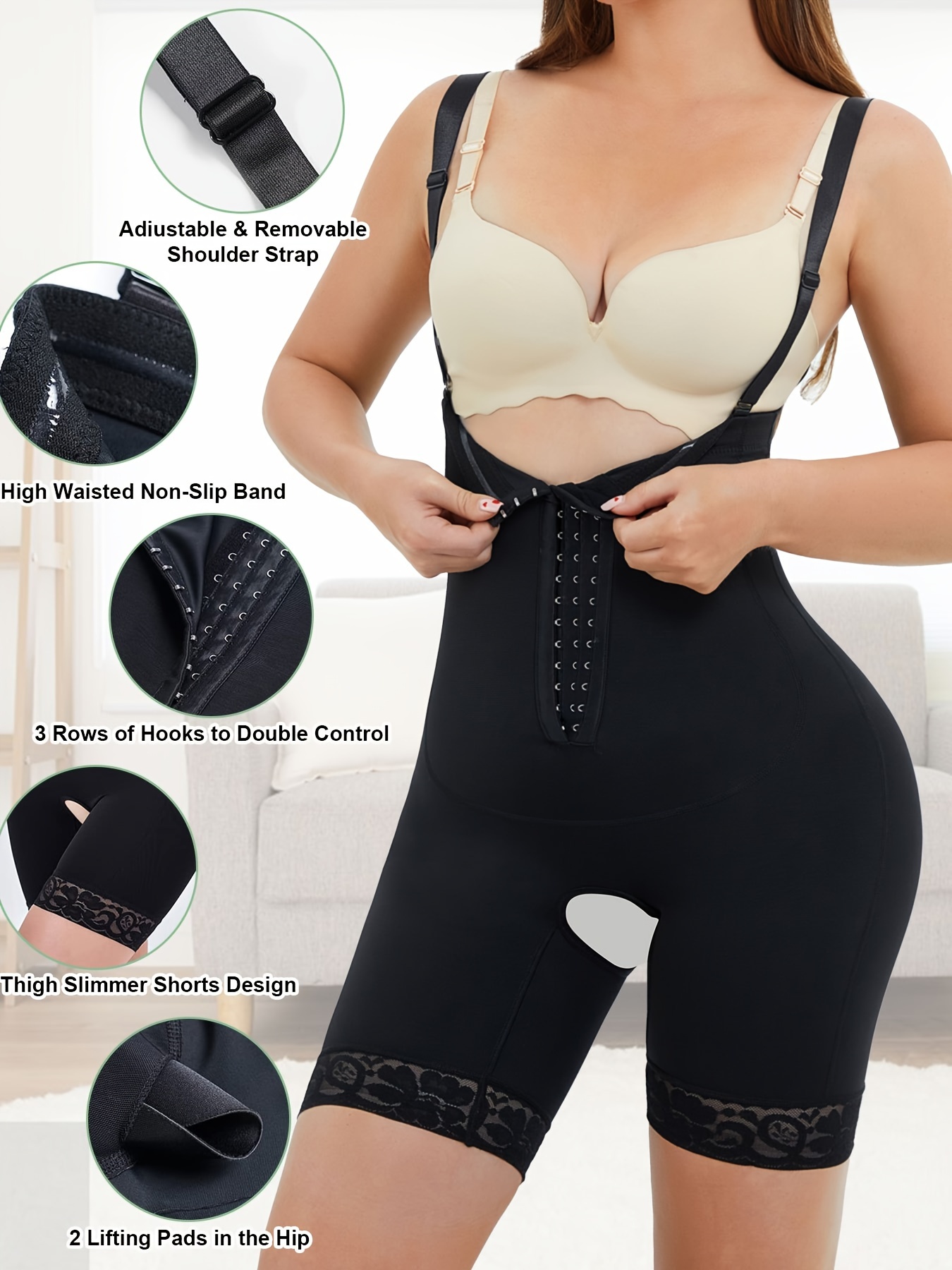 Scarboro Front Open Bust Shapewear Top Adjustable Chest Anti - Temu