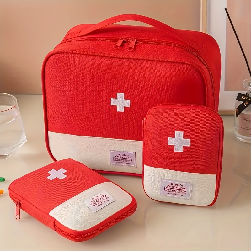 Botiquín de primeros auxilios para el hogar rojo caja para