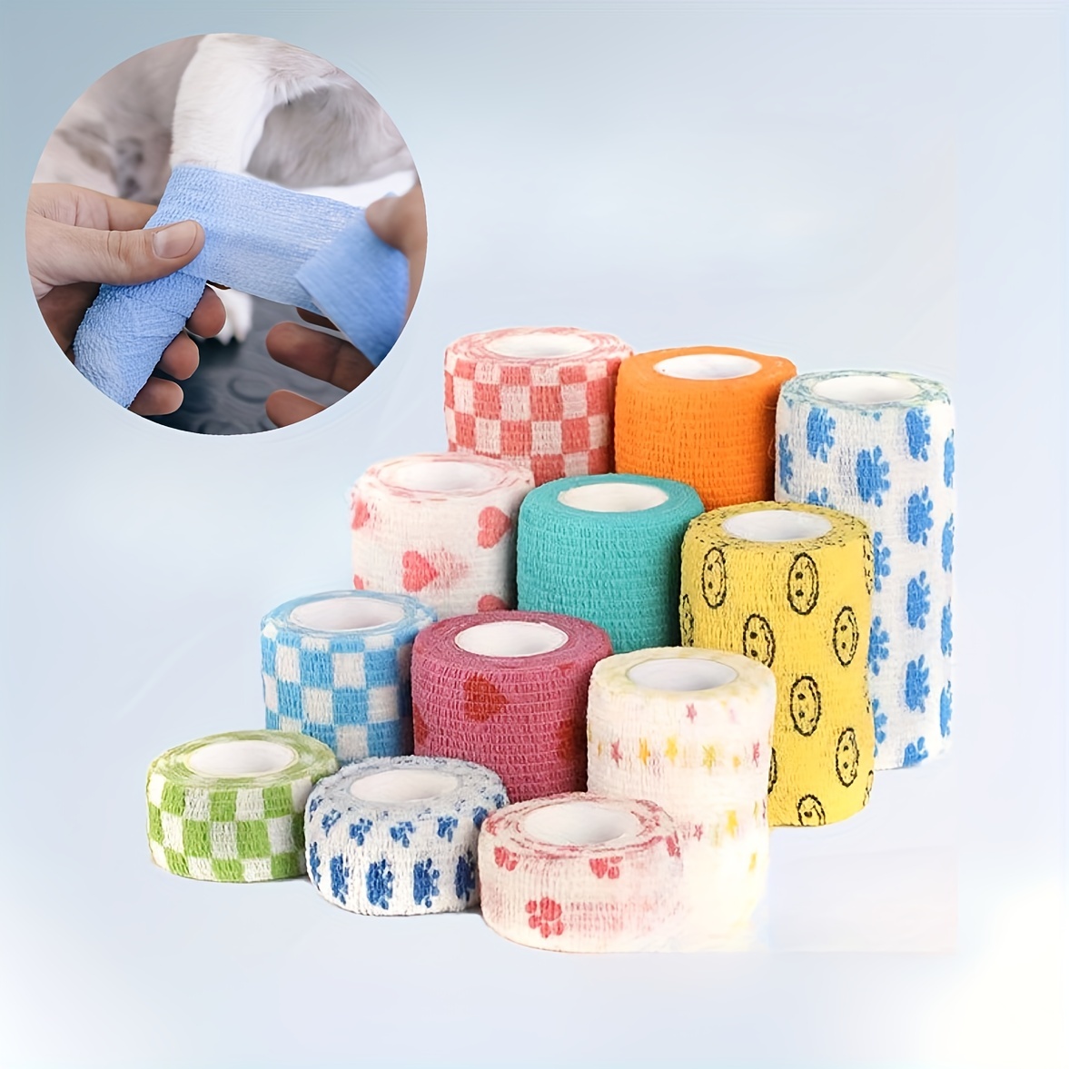 Vet Tape Wrap Fruit Pattern Self Adhesive Bandage Wrap - Temu