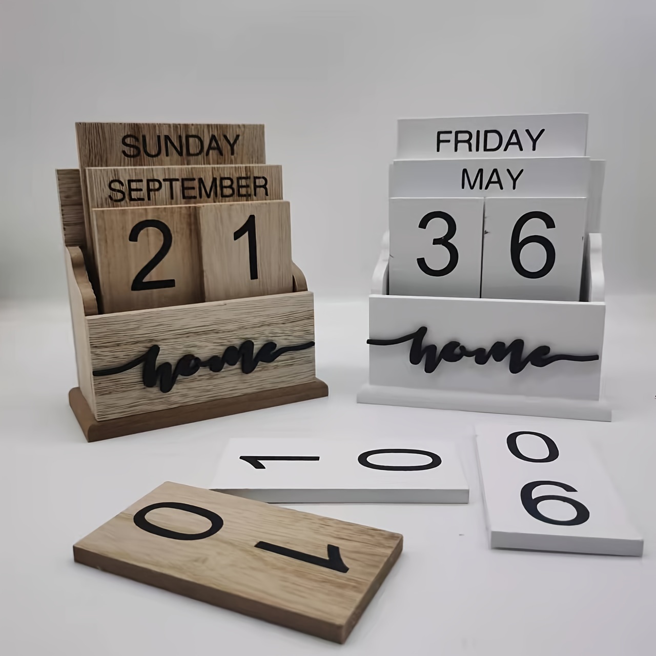 Calendrier d'anniversaire personnalisable perpétuel en bois