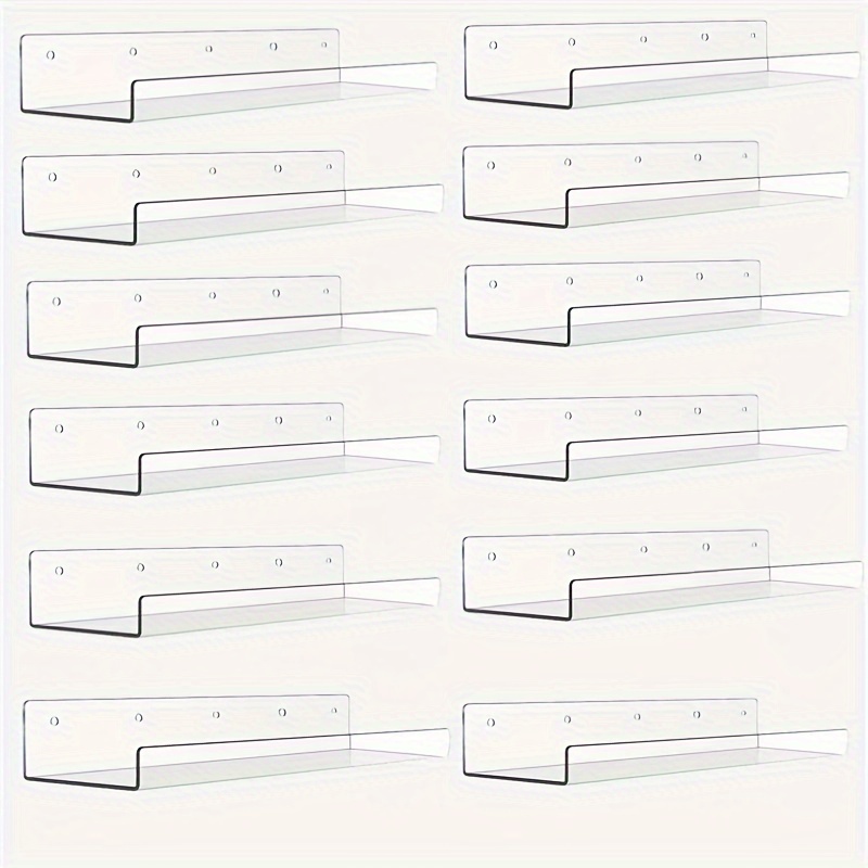 Clear Acrylic Shelf Wall Storage 2/4/ 15 