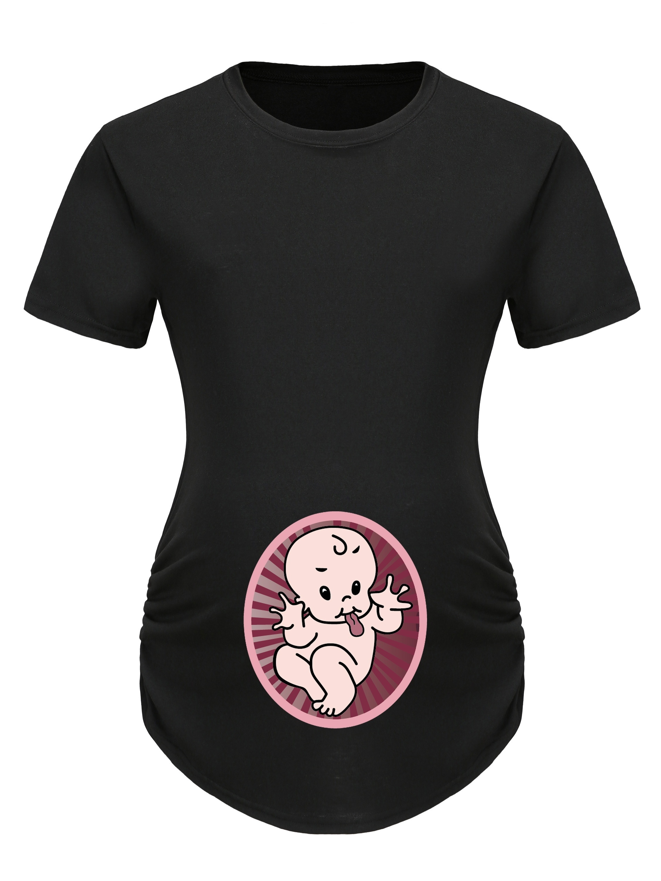 Camiseta Casual Maternidad Estampado Bebé Mujeres - Temu