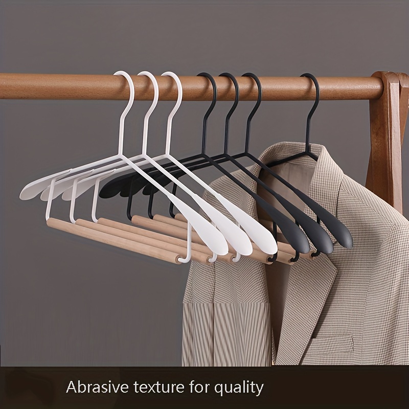 Iron Wood Clothes Hanger Wooden Metal Pants Hanging Without Paint Iron Art  Wide Shoulder Clothes Brace Wardrobe Clothes Hanging - Temu