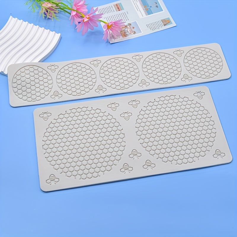  Silicone Honeycomb Molds 3D Honeycomb Bees Lace Mat Fondant  Mold Lace Pad Baking Cake Chocolate Candy Mold for Cupcake Decorating Tools  Kitchen : Home & Kitchen