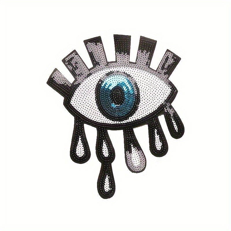 Oversized Sequin Eyes Cloth Stickers Teardrop Sequins Cloth - Temu