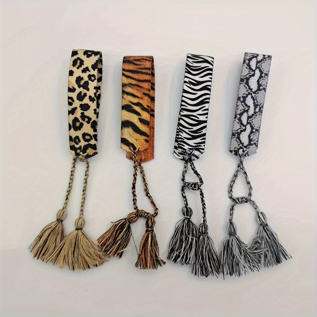 

Unique Leopard Zebra Pattern Braided Hand Rope Bracelet Creative Female Party Hand Jewelry