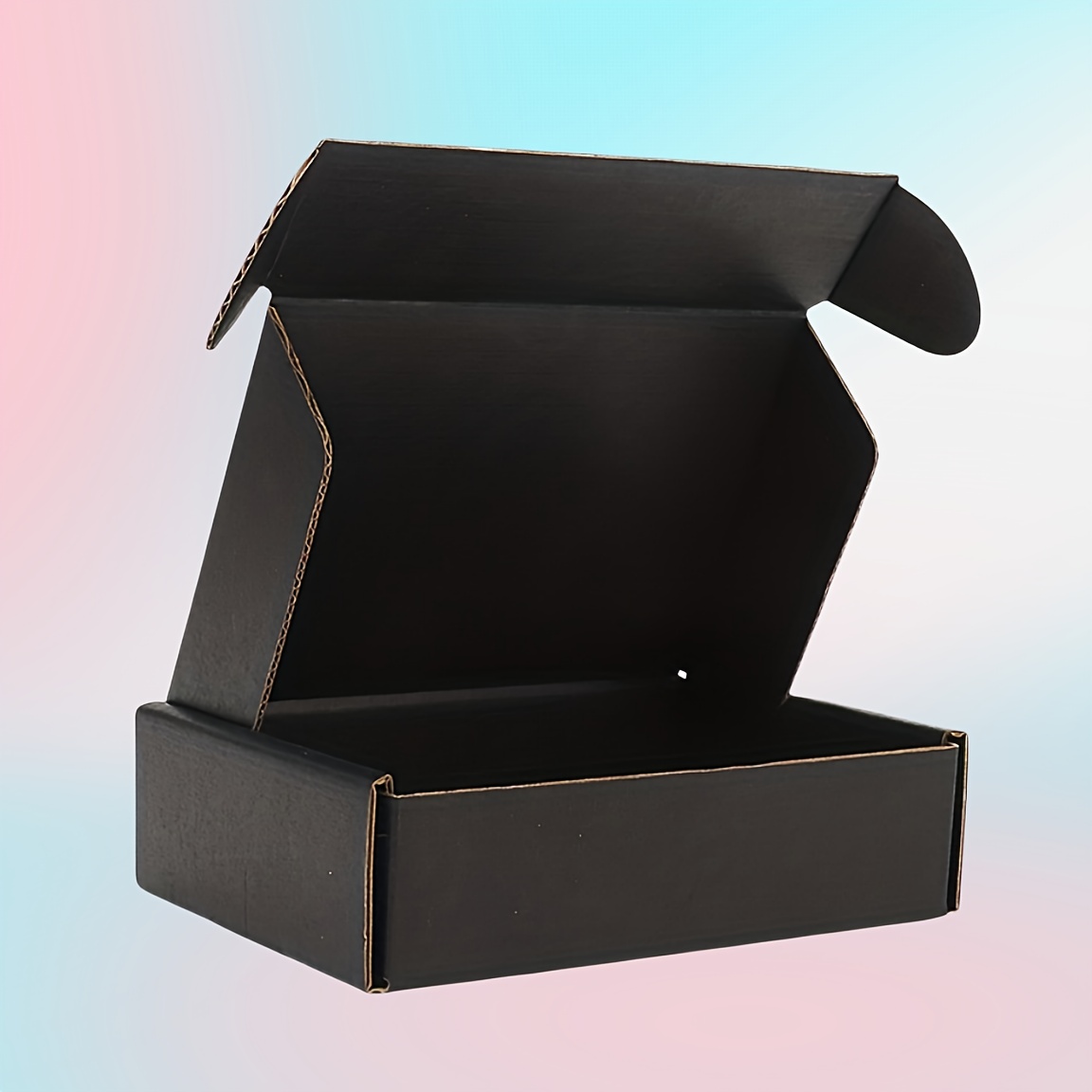 Cajas de envío negras de 11 1/8 x 8 5/8 x 2 pulgadas, tamaño carta, paquete  de 25 cajas de correo de cartón corrugado para pequeñas empresas