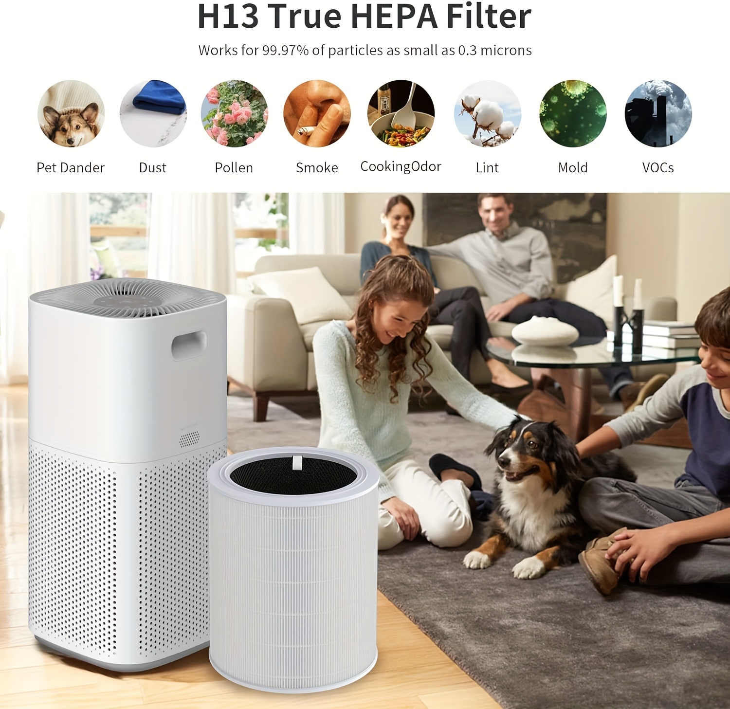 Core 600s-rf H13 True Hepa Replacement Filter Compatible With Levoit Core  600s Air Purifier System Part Number # Core 600s-rf - Temu