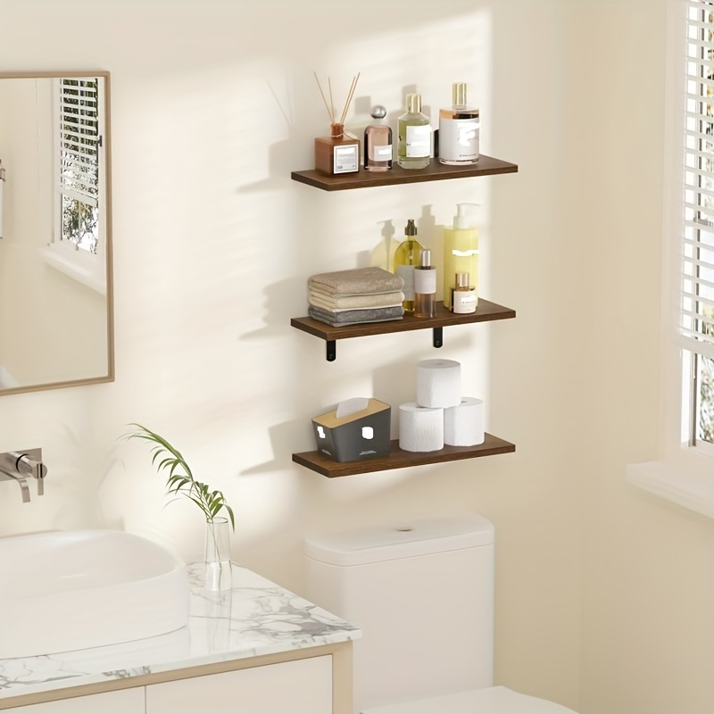 1pc Bathroom Shelf, Acrylic Wall-mounted Shelf For Sink, No