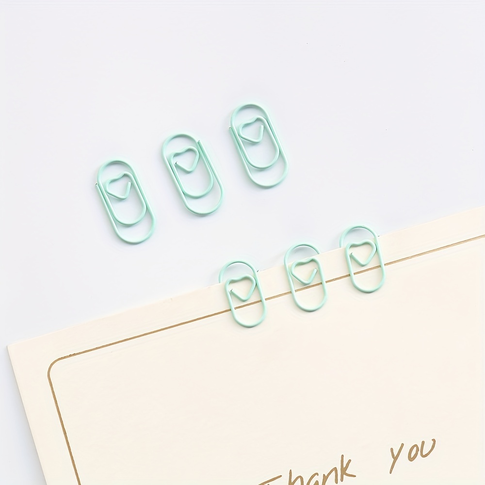 100pcs Mini Small Love Special shaped Colorful Paper Clips