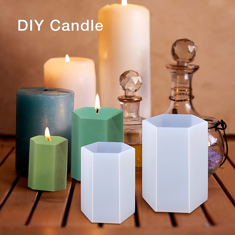 hexagon pillar candle molds silicone casting