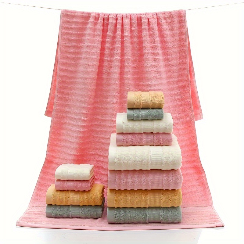Cotton Towels Set, With 2 Bath Towels, 2 Hand Towels, 4 Washcloths, Premium  Bathroom Towels Set, Lightweight And Highly Absorbent Quick Drying Towels,  Perfect For Daily Use, Bathroom Supplies - Temu
