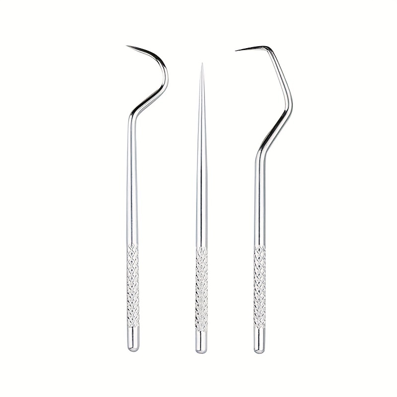 7pcs Stainless Steel Toothpick Dental Floss Oral Teeth Care Cleaning Tool
