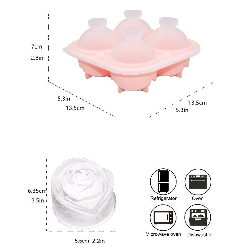 Rose Silicone Ice Cube Tray Mold Kitchen Gadget