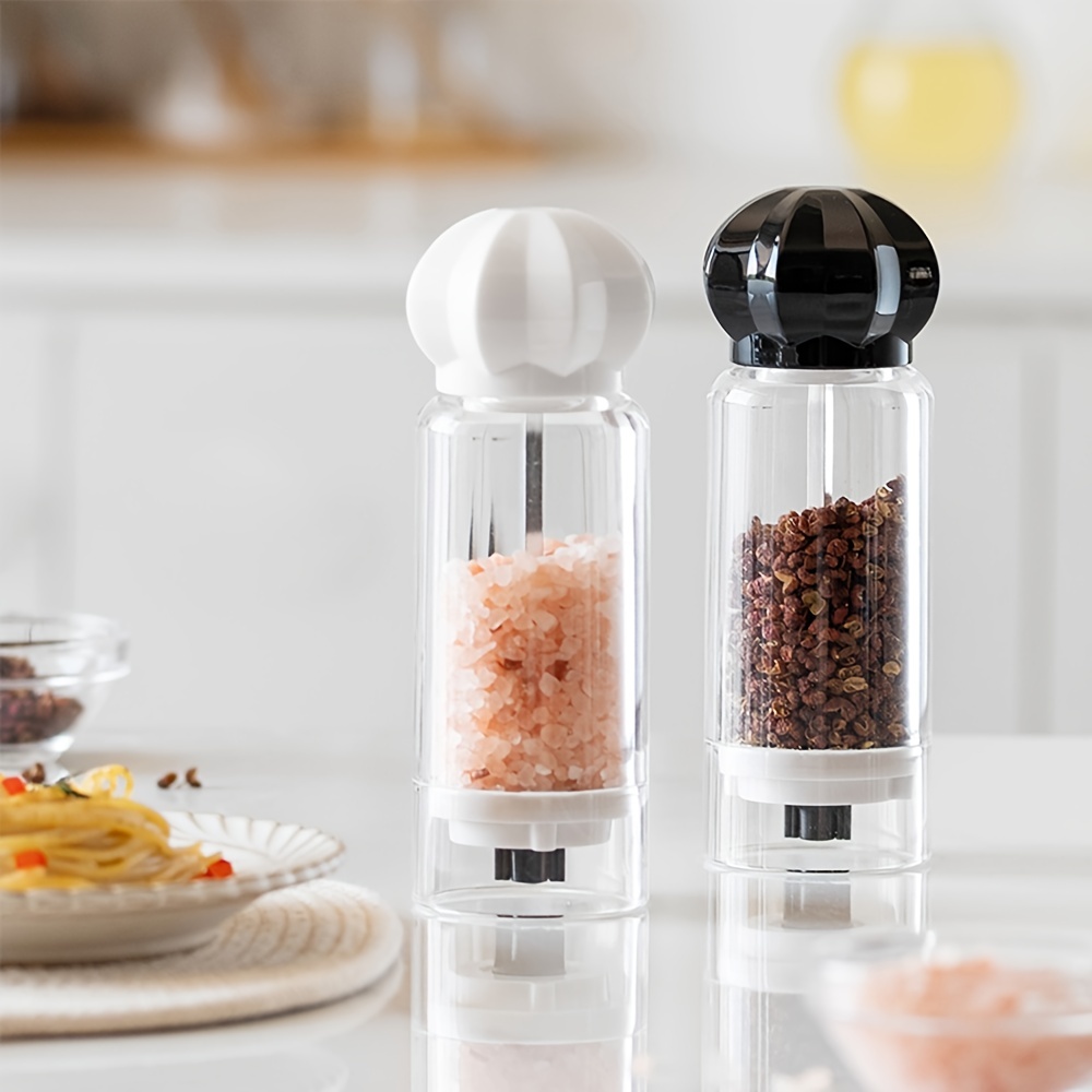 Clear Acrylic Salt and Pepper Grinder Refillable Sea Salt Pepper Grinder  Kitchen Pepper Shaker