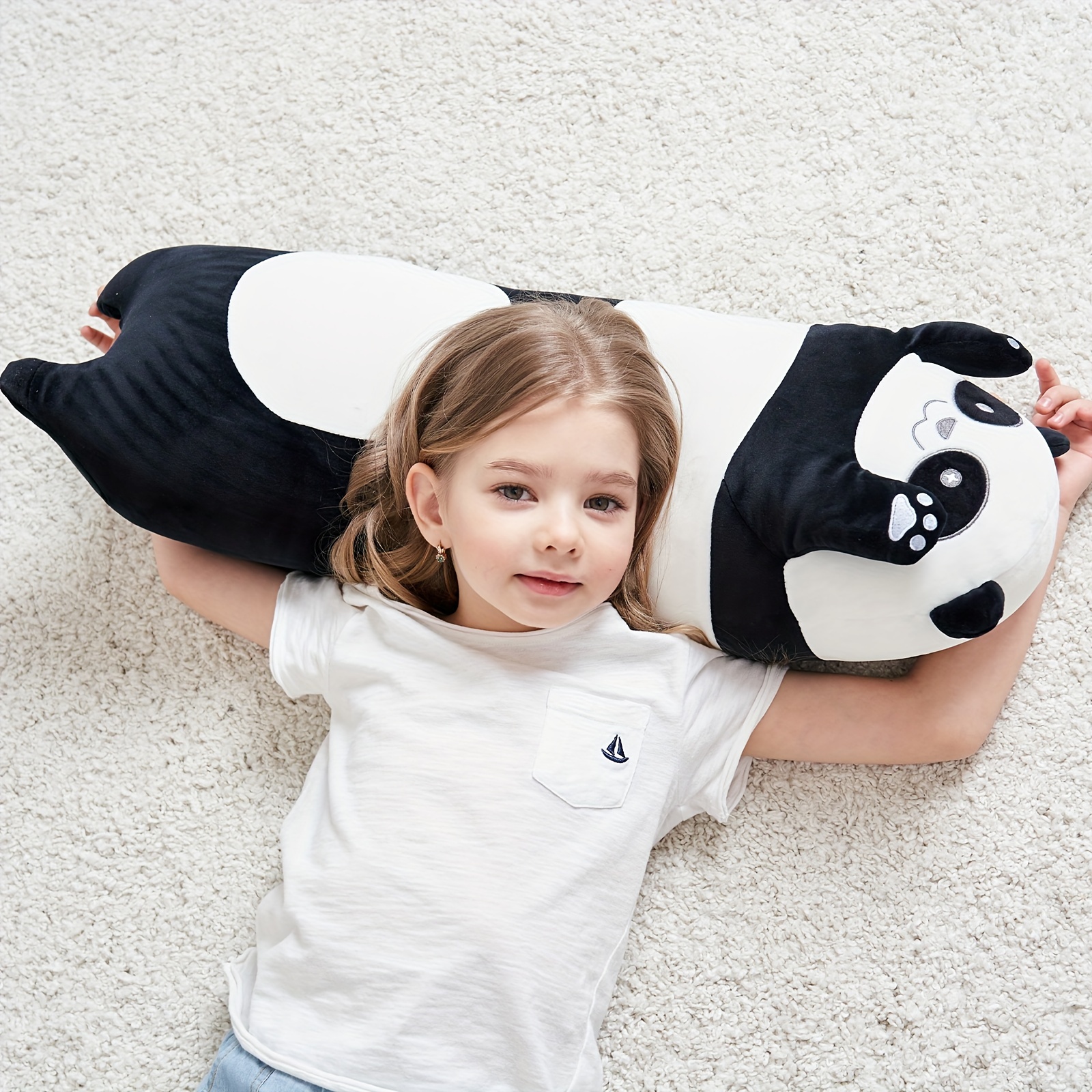 Mignon panda géant oreiller poupée câlin ours en peluche jouet