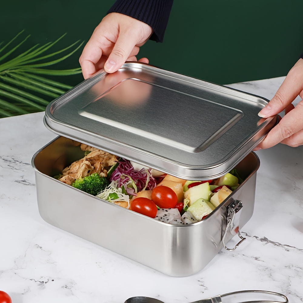 1pc leak proof 304 stainless steel lunch box   portable with sealed compartment ideal for students lunches outdoor meals details 21