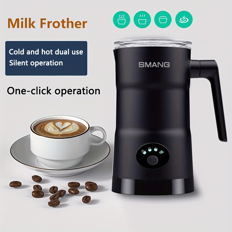 Milk Frother, Electric Milk Frother with Hot or Cold Functionality, Foam  Maker, Silver Stainless Steel, Automatic Milk Frother and Warmer for  Coffee