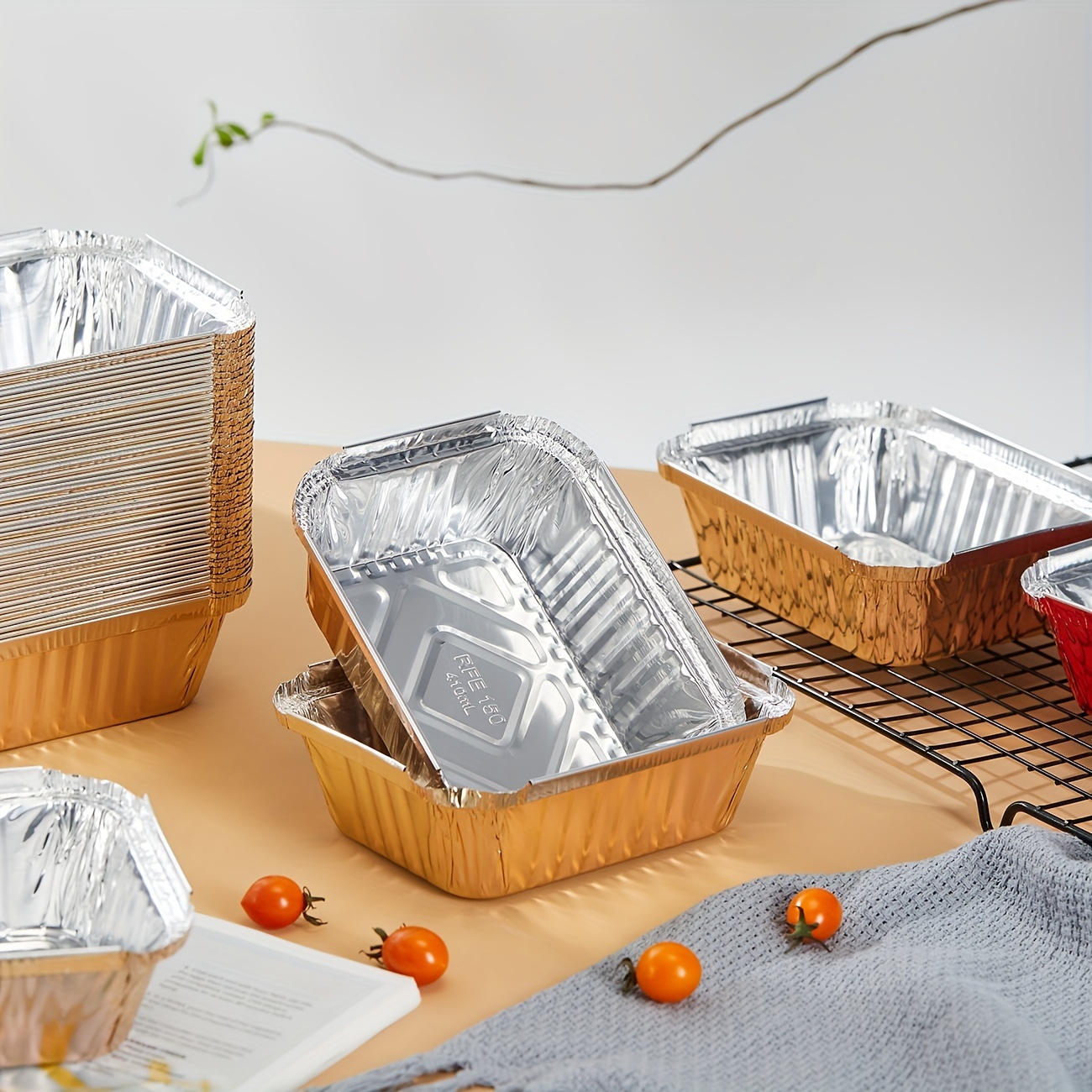 20 Pcs Disposable Foil Pans Aluminium Foil Trays Foil Food Trays