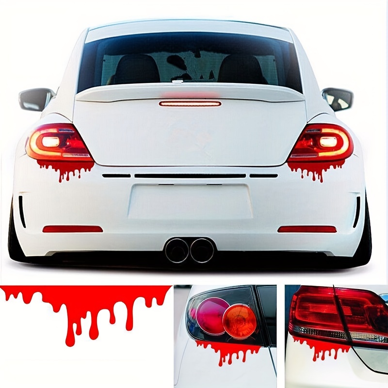 Halloween Car Sticker Red Kill Tail Light Dripping Blood Car - Temu