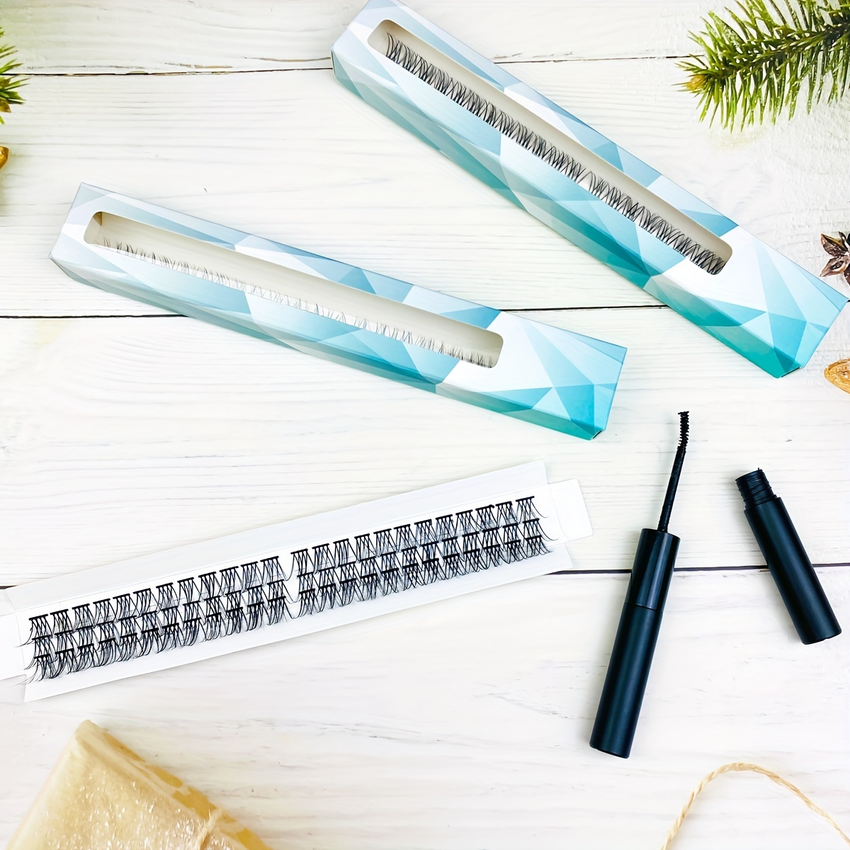 D Curling Lash Clusters Volume 100 Wispy Lashes DIY Use At Home 14mm