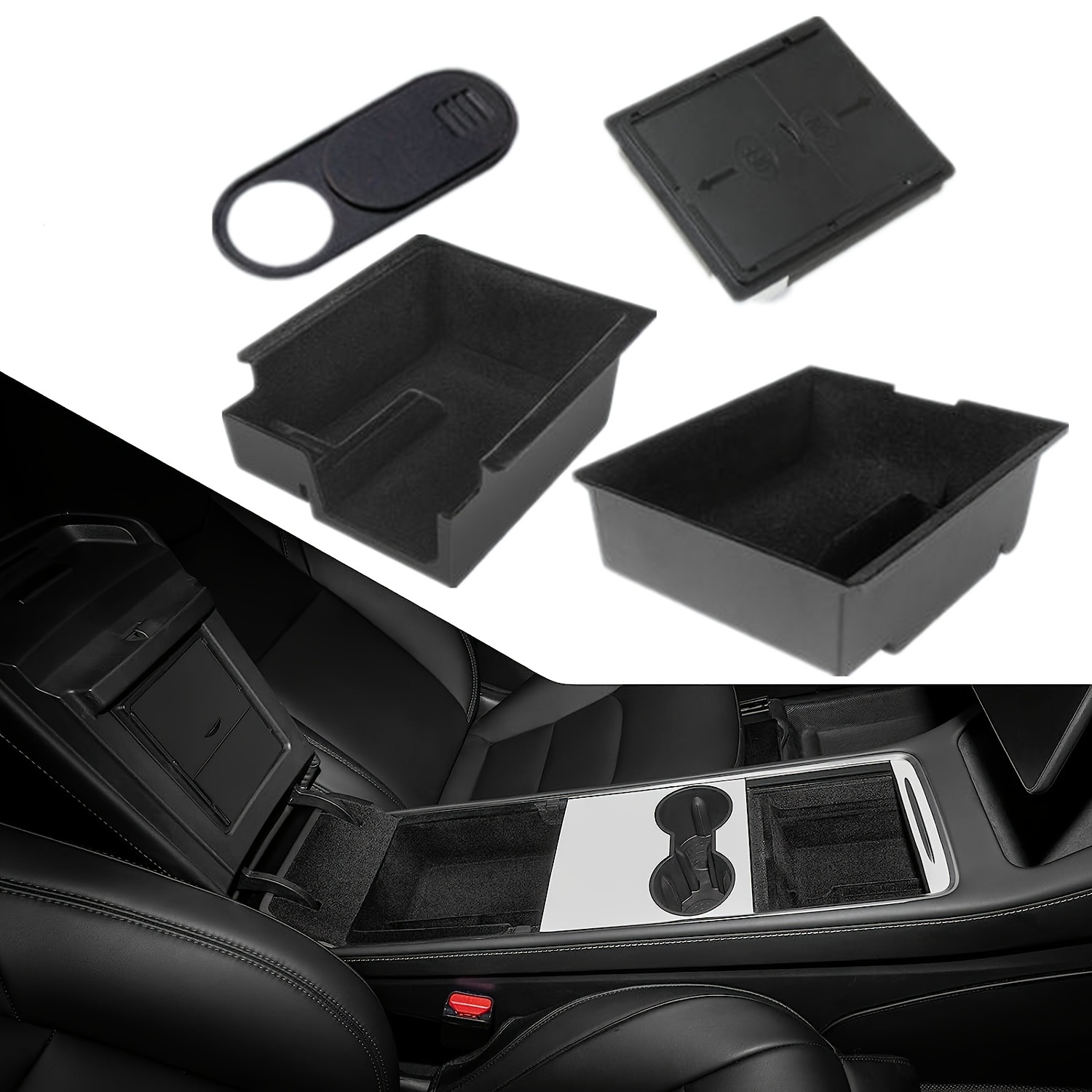 Mittelkonsole Organizer-Fach ABS-Kunststoff Aufbewahrungsbox Auto