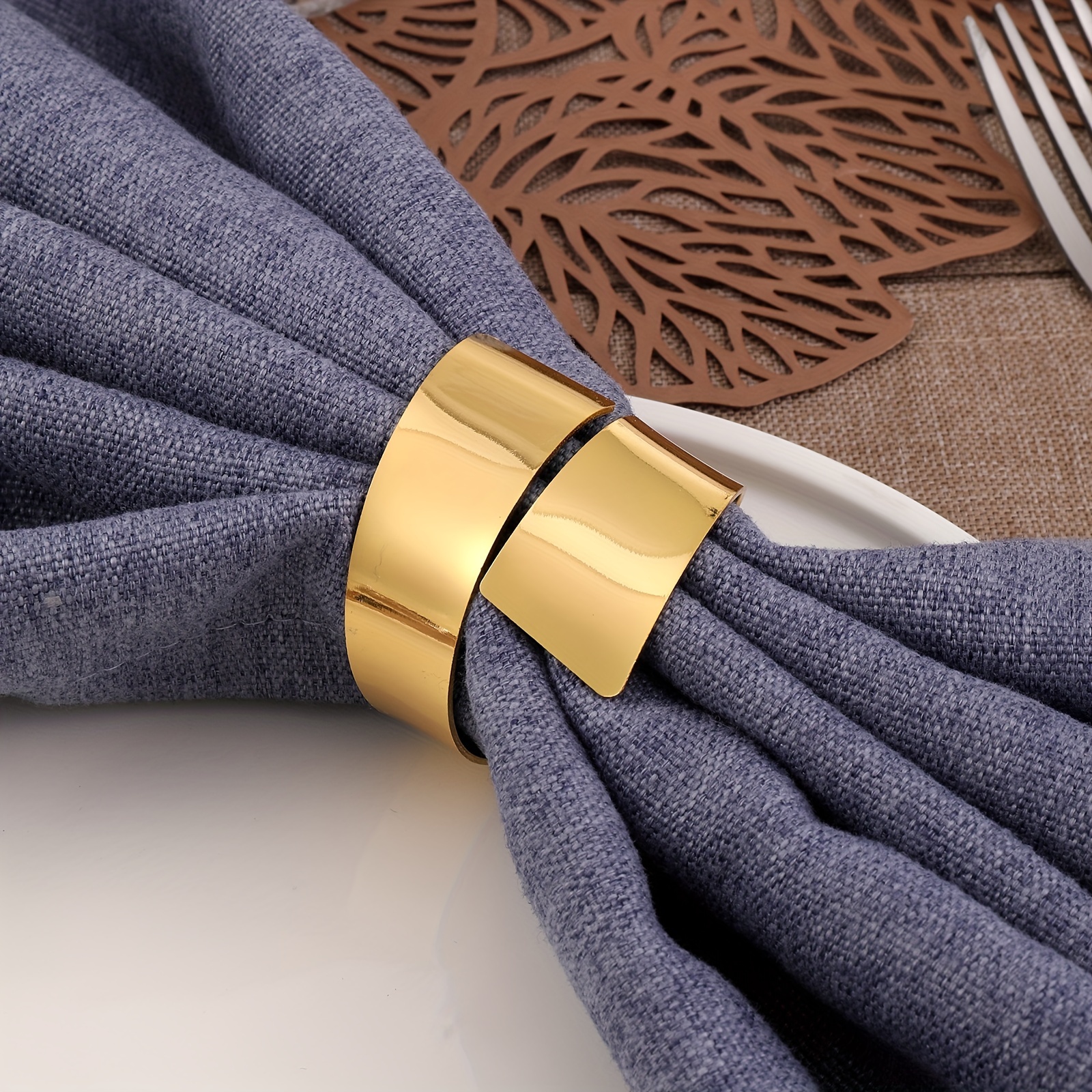 4pcs, Napkin Rings, Napkin Clasps, Napkin Rings Are Suitable For Birthday,  Wedding, Thanksgiving, Christmas, Banquet, Easter, Halloween, Thanksgiving